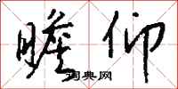 瞻仰怎么写好看