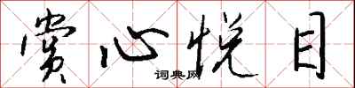 赏心悦目怎么写好看