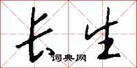 长生怎么写好看