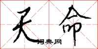 天命怎么写好看