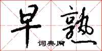 早熟怎么写好看