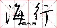 海行怎么写好看