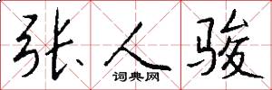 张人骏怎么写好看