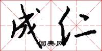成仁怎么写好看