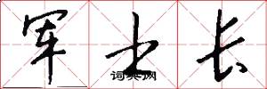 军士长怎么写好看