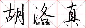 胡洛真怎么写好看