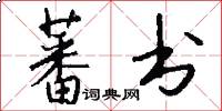 蕃书怎么写好看