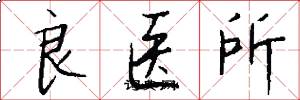 良医所怎么写好看