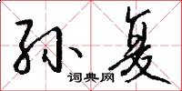 孙复怎么写好看