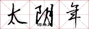 太阴年怎么写好看