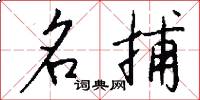 名捕怎么写好看