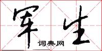 军生怎么写好看