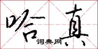 哈真怎么写好看