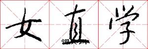 女直学怎么写好看