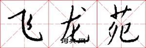 飞龙苑怎么写好看