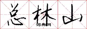 总林山怎么写好看