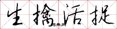 生擒活捉怎么写好看