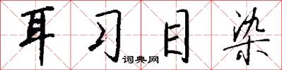 耳习目染怎么写好看