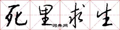 死里求生怎么写好看