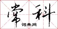 常科怎么写好看