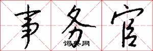 事务官怎么写好看
