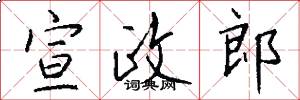 宣政郎怎么写好看