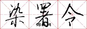 染署令怎么写好看