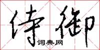 侍御怎么写好看