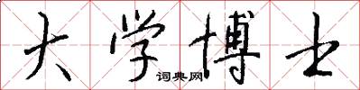 大学博士怎么写好看