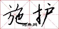 施护怎么写好看