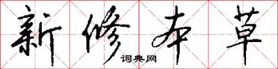新修本草怎么写好看
