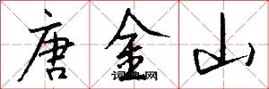 唐金山怎么写好看