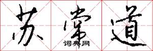 苏常道怎么写好看