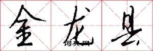 金龙县怎么写好看