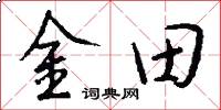 金田怎么写好看