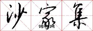 沙家集怎么写好看