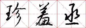 珍羞丞怎么写好看