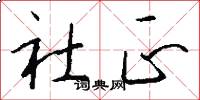 社正怎么写好看