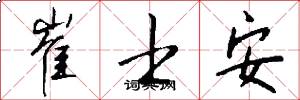 崔士安怎么写好看