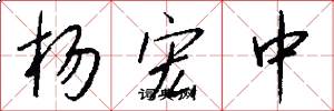 杨宏中怎么写好看
