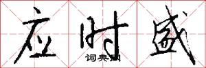应时盛怎么写好看