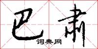 巴肃怎么写好看