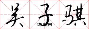 吴子骐怎么写好看
