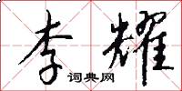 李耀怎么写好看