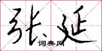 张延怎么写好看