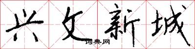 兴文新城怎么写好看