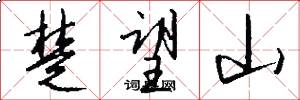 楚望山怎么写好看