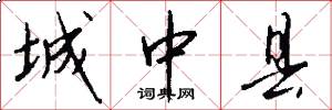 城中县怎么写好看