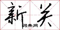 新关怎么写好看