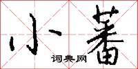 小蕃怎么写好看